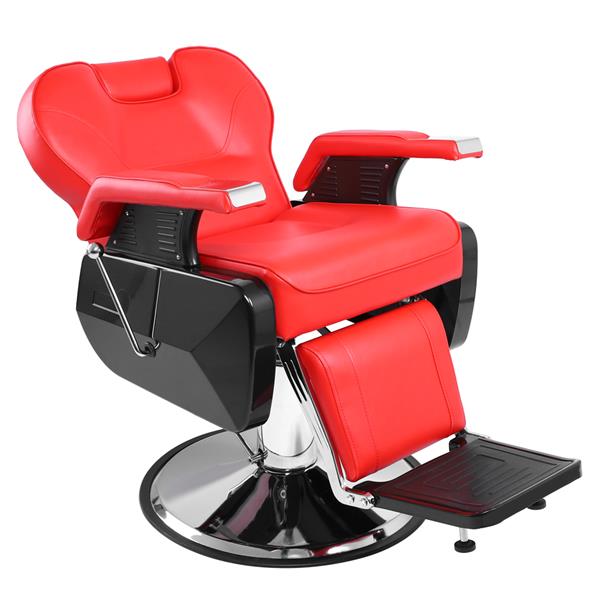 【HZ】HZ8702A经典理发大椅 红色（本产品将拆分成沙发和铁件两个包裹）-9