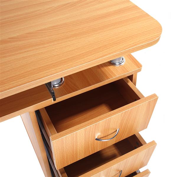 【FCH】一门三抽电脑桌-榉木色（本产品将拆分成两个包裹）-8