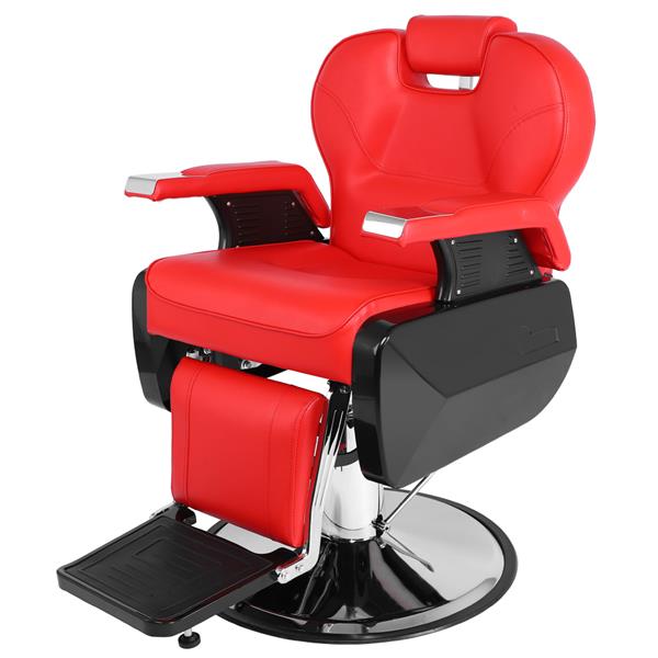 【HZ】HZ8702A经典理发大椅 红色（本产品将拆分成沙发和铁件两个包裹）-16