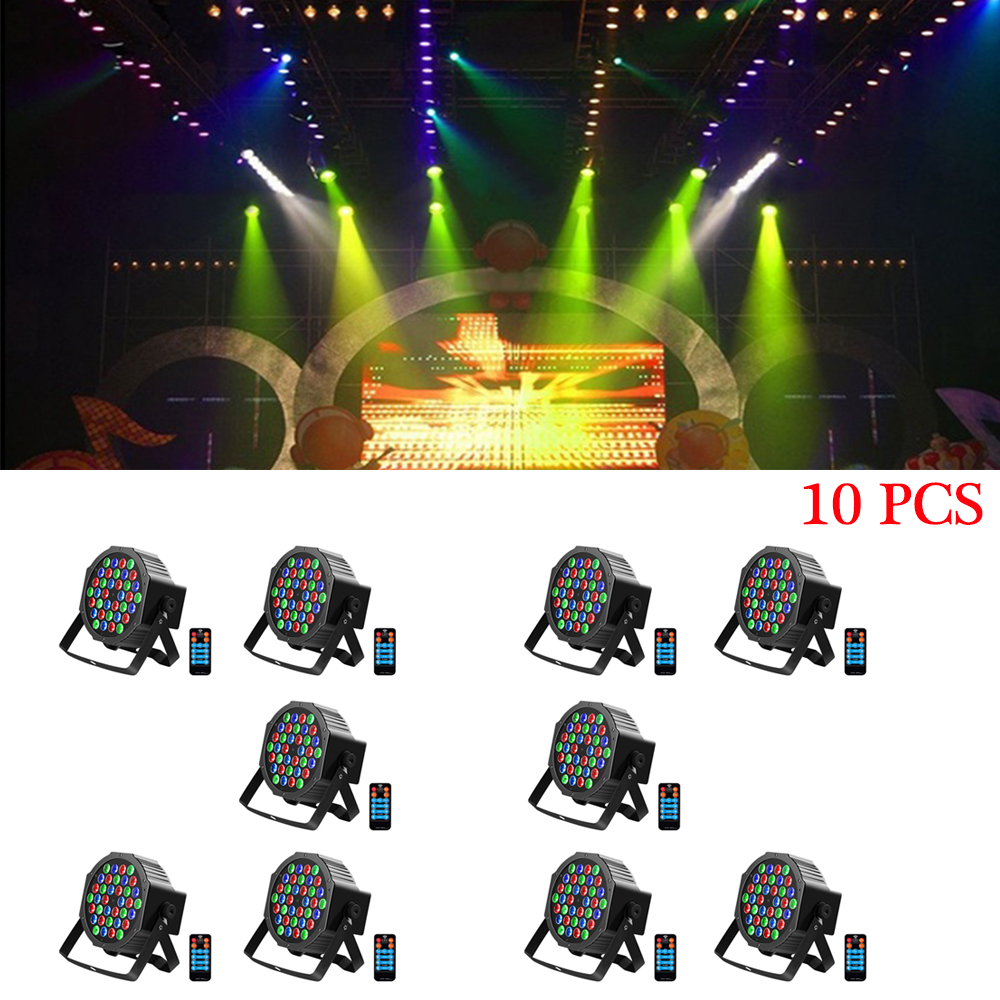 36W 36-LED RGB Remote / Auto / Sound Control DMX512 High Brightness Mini DJ Bar Party Stage Lamp wit *10