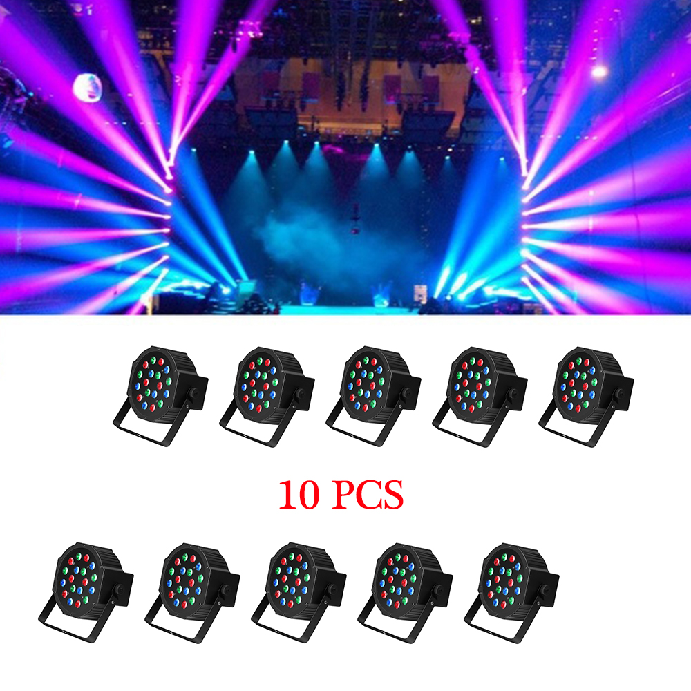 30W 18-RGB LED Auto / Voice Control DMX512 High Brightness Mini Stage Lamp (AC 110-240V) Black