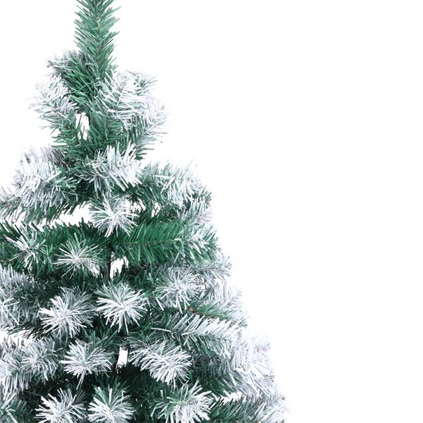 绿色尖头喷白 7ft 870枝头 PVC材质 圣诞树 N101 美国-4