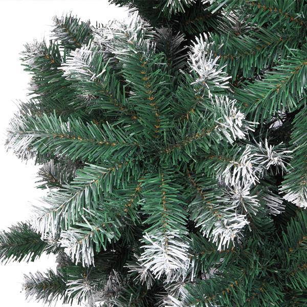 绿色尖头喷白 7ft 870枝头 PVC材质 圣诞树 N101 美国-7