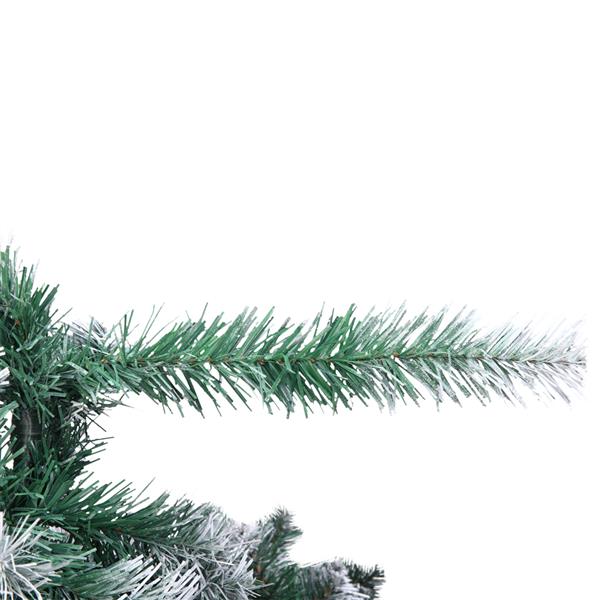 绿色尖头喷白 7ft 870枝头 PVC材质 圣诞树 N101 美国-9