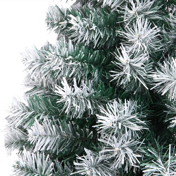 绿色尖头喷白 7ft 870枝头 PVC材质 圣诞树 N101 美国-16