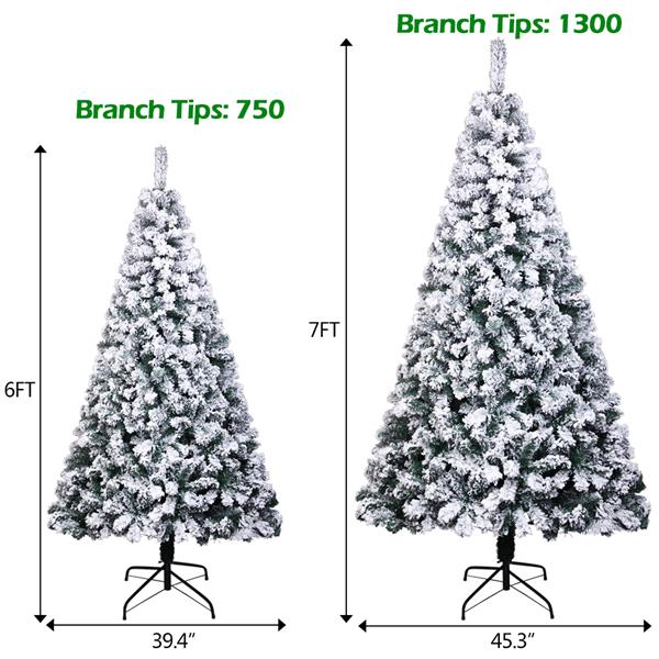 绿色植绒 7ft 1300枝头 自动树结构 PVC材质 圣诞树 N101 美国-24