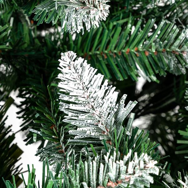 绿色喷白 6ft 920枝头 52松果 PVC材质 圣诞树 N001 美国-5