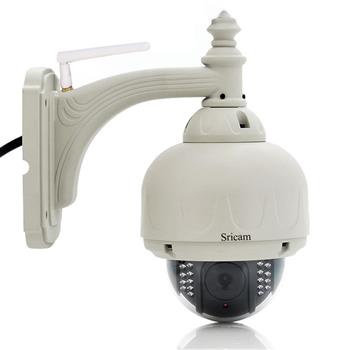 【美规】Sricam Cmos 720P 4mm白色普通红外22灯防水WIFI球机（SP015）