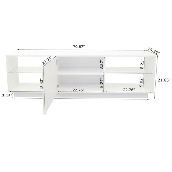 180CM LED双层电视柜---白色（该产品将分成2个包裹发货）-2