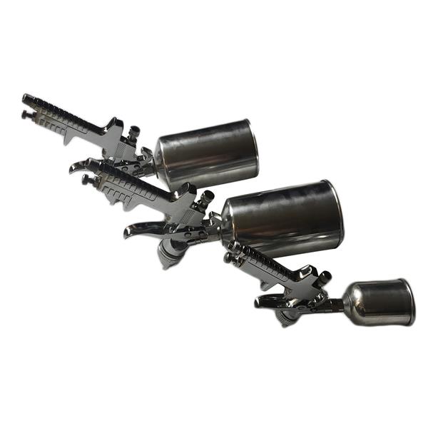 1.0mm/1.4mm/1.8mm HVLP重力式 喷漆枪带气压调节表 (3只装) 银色 8PCSHVLPKIL-5
