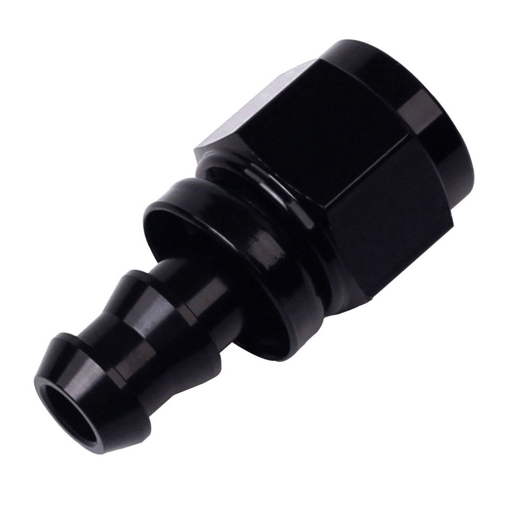 General Black Anodized AN-8 Straight Hose End Black