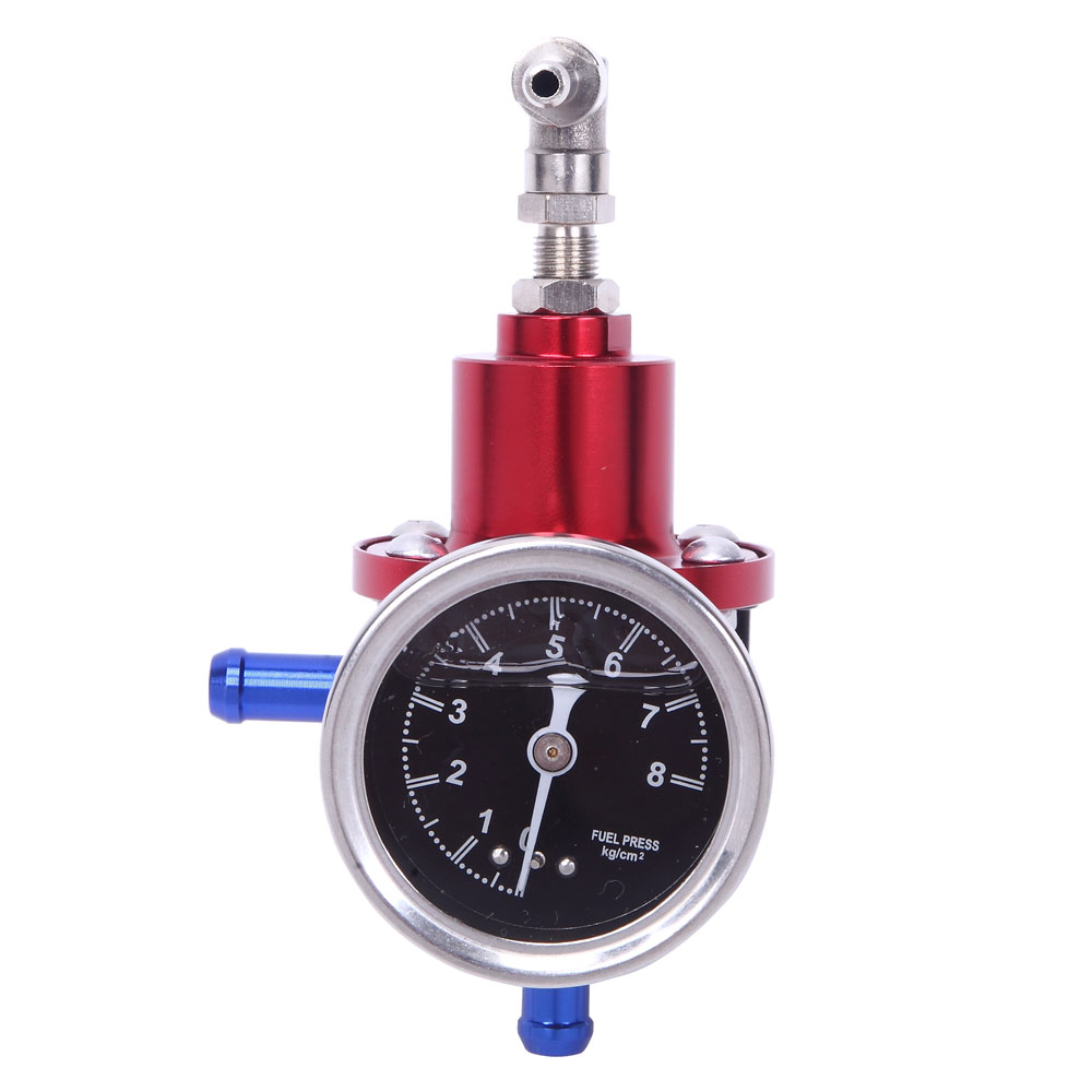 Fuel Pressure Regulator with Kpa Oil Gauge Kit Red