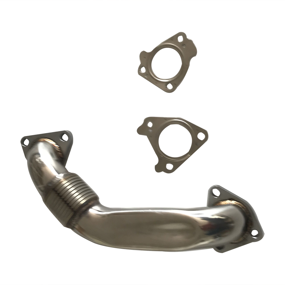 Exhaust Manifold Bolt On Passenger Side Up-Pipe w/ Gaskets For 2001-2007 LB7 6.6L Duramax Diesel