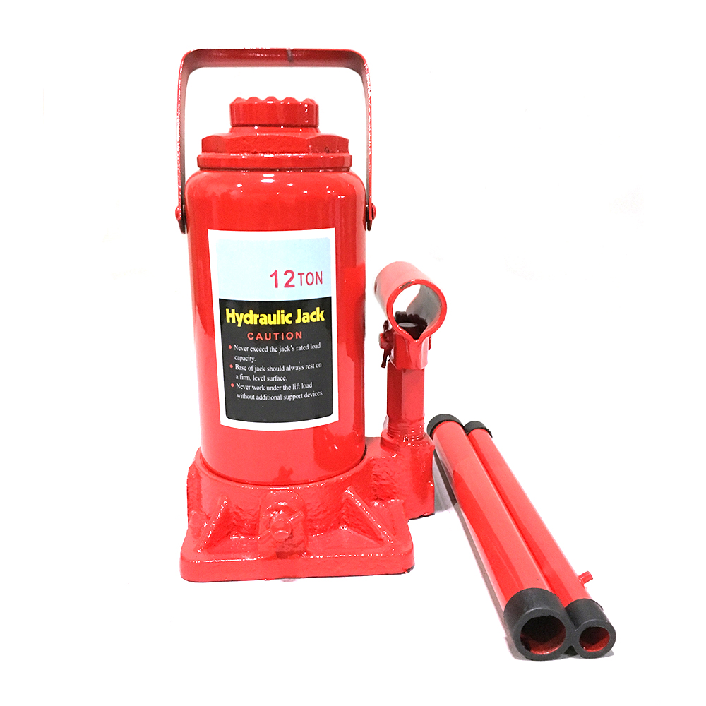 12 Ton Hydraulic Bottle Jack Red