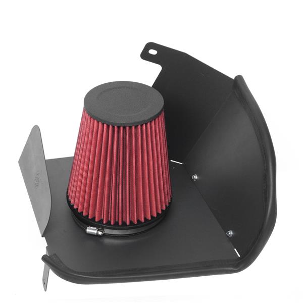 4"进气套件黑色皱纹+红色滤清 适用于GMC/雪佛兰/凯迪拉克 2009-2014 V8 4.8L/5.3L/6.0L/6.2L 黑色-28