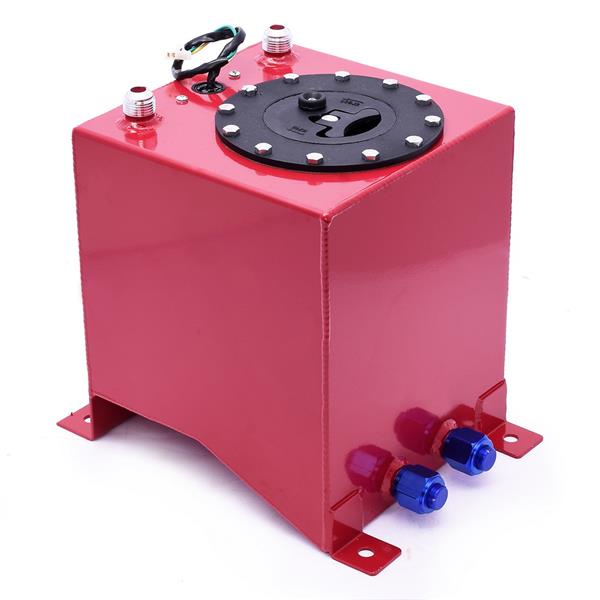 2.5加仑/10L 通用型铝合金燃油箱+油面传感器 红色-4