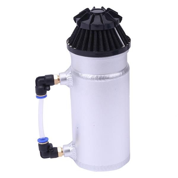 汽车改装 机油透气壶 带空滤140ml 双孔 银色-8