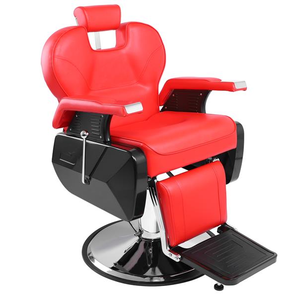 【HZ】HZ8702A经典理发大椅 红色（本产品将拆分成沙发和铁件两个包裹）(旧编码：88430000）-8