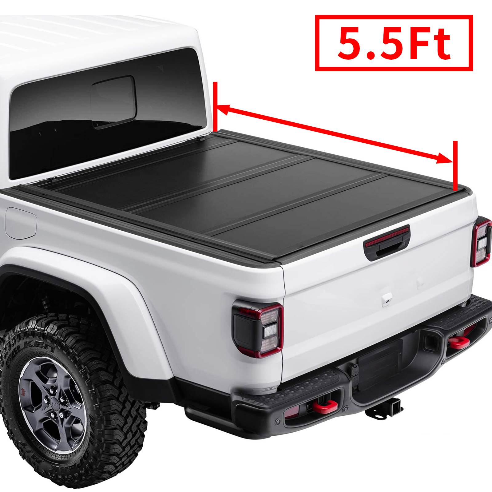 Flip Hard Folding Truck Bed Tonneau Cover Fits 2015+ Ford F150 5'5''