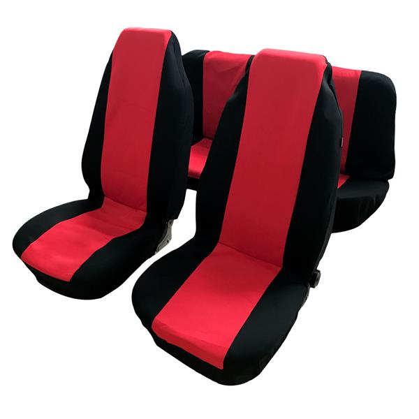 汽车坐垫4件套 四季通用型5座汽车椅套座套 座套连体 红黑-104-6
