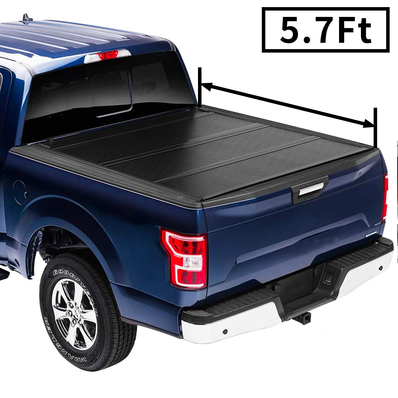 Flip Hard Folding Truck Bed Tonneau Cover Fits 2009-18 DodgeRam 5'7"