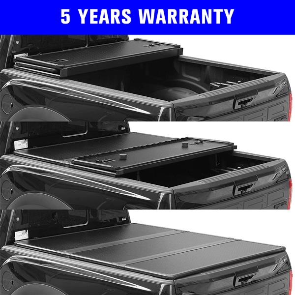 皮卡硬三折盖板For Chevrolet Silverado / GMC Sierra 1500 Crew Cab 5.8' Bed 2004-2007-9