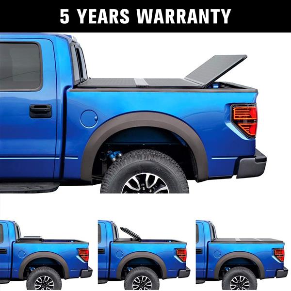 皮卡硬三折盖板For Chevrolet Silverado / GMC Sierra 1500 Crew Cab 5.8' Bed 2004-2007-10