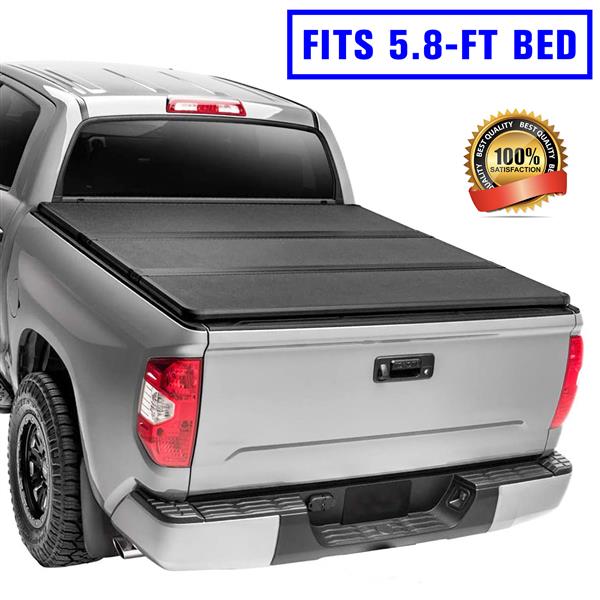 皮卡硬三折盖板For Chevrolet Silverado / GMC Sierra 1500 Crew Cab 5.8' Bed 2004-2007-1