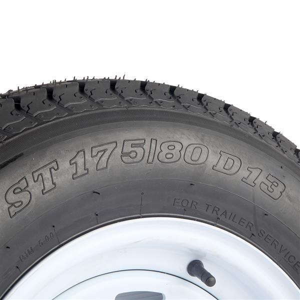 WD ST175-80D-13 5Lug 6PR H188 * 2 White Rim 车轮 MP-13