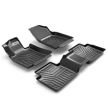 3D汽车脚垫 Custom Fit  3D TPE All Weather Car Floor Mats Liners for Toyota Camry 2018-2020 (1st & 2nd Rows, Black)