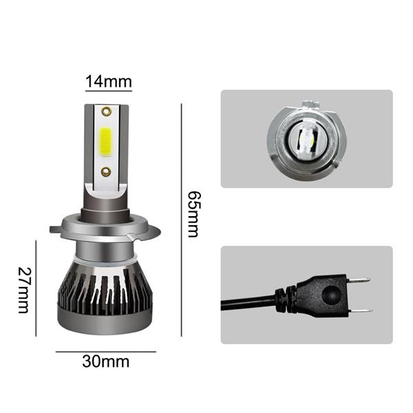 GZQP-LED枪色头灯-1 Pair H7 Headlight Coversion LED Bulb Kit High Beam for 2007-2009 Benz CLK550-2