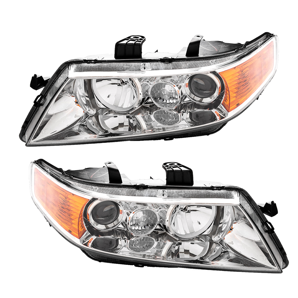 2pcs OE Headlights With Warranty Factory Clear for 2004-2005 Acura TSX