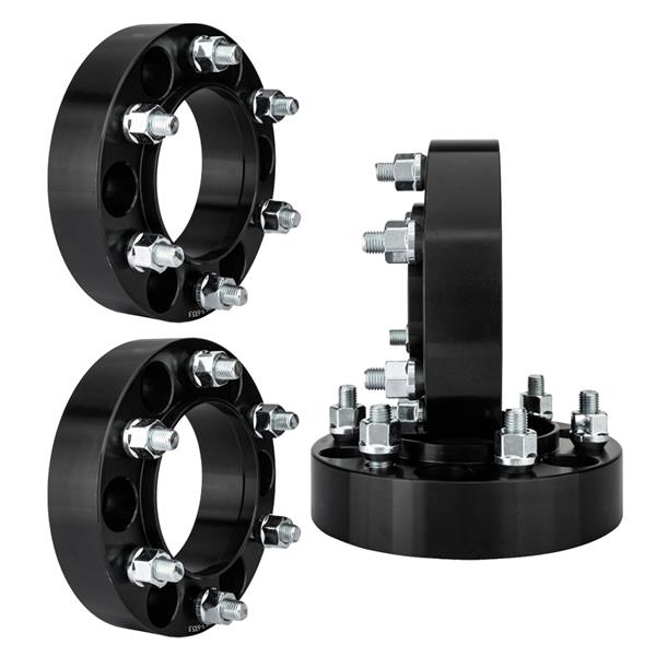 轮毂适配器-90-6x5.5-1.5"-106mm带台阶-12x1.5-黑盘白螺丝 12 BLACK OEM MAG LUG NUTS-13