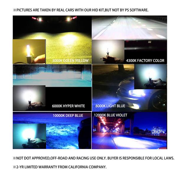 氙气灯套装35W AC W/O CANBUS D2S D2R D2H 6000K HID Xenon Lights Conversion Kit Slim Ballast-8