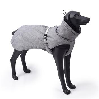 狗狗棉衣，秋冬防风保暖户外冲锋衣，防泼水宠物棉服-高级灰（XL码）