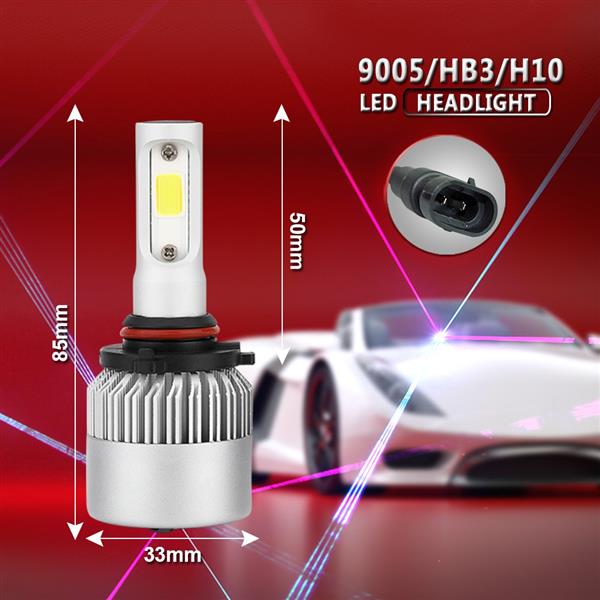  GZQP-LED银色头灯-1 Pair 9005 Headlight Coversion LED Bulb Kit High Beam for 2012 Toyota Venza-2