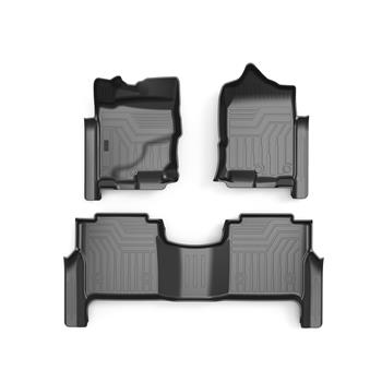3D汽车脚垫 Custom Fit  3D TPE All Weather Car Floor Mats Liners for Nissan Titan XD 2017-2020 (1st & 2nd Rows, Black)