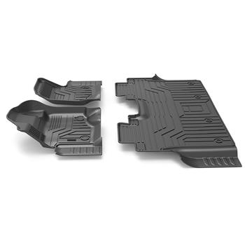 3D汽车脚垫 Custom Fit  3D TPE All Weather Car Floor Mats Liners for Ford F150 SuperCrew XLT 2015-2020 (1st & 2nd Rows, Black)