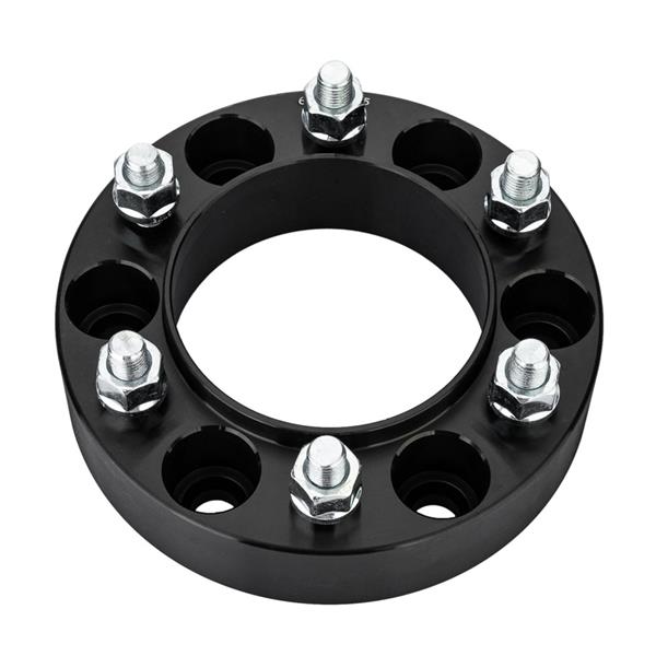 轮毂适配器-90-6x5.5-1.5"-106mm带台阶-12x1.5-黑盘白螺丝 12 BLACK OEM MAG LUG NUTS-7