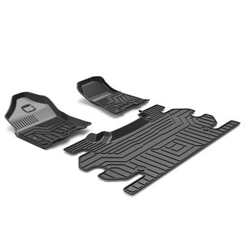 3D汽车脚垫 Custom Fit  3D TPE All Weather Car Floor Mats Liners for 2019 Ram 1500 Classic Crew Cab(Does not fit 2019 2500/3500), 2012-2018Ram 1500/2500/3500 (1st & 2nd Rows, Black)