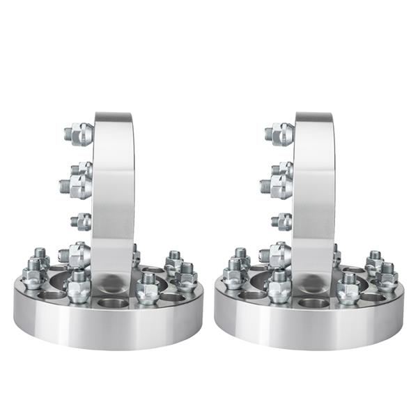 轮毂适配器-92-8X6.5 to 8x170-1.5"-130mm- 9/16-18 -Silver &16 9/16-18 lug nuts+key-10