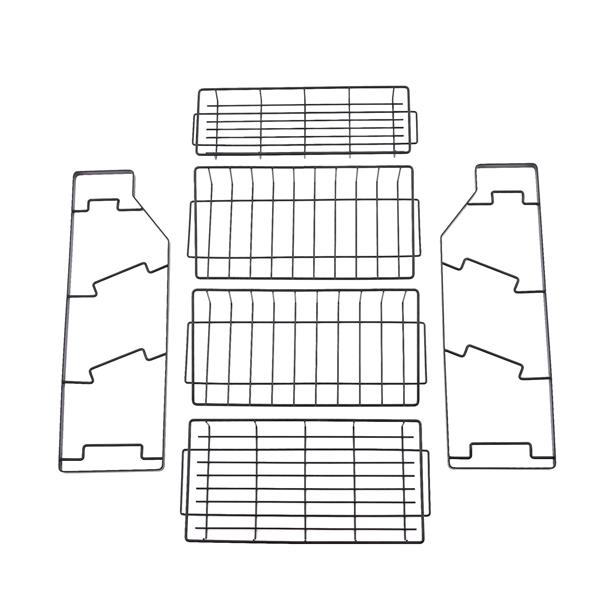 可拆卸黑色四层厨房调味料收纳架KJZWJ018-4HEI-4