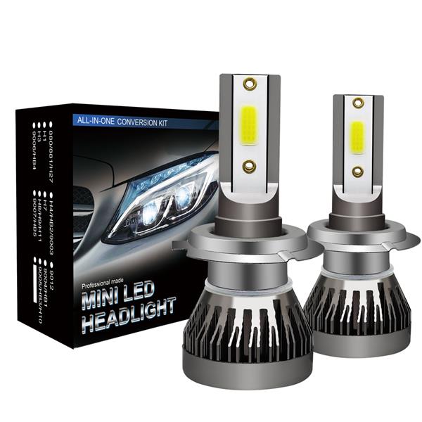 GZQP-LED枪色头灯-1 Pair H7 Headlight Coversion LED Bulb Kit High Beam for 2007-2009 Benz CLK550-4