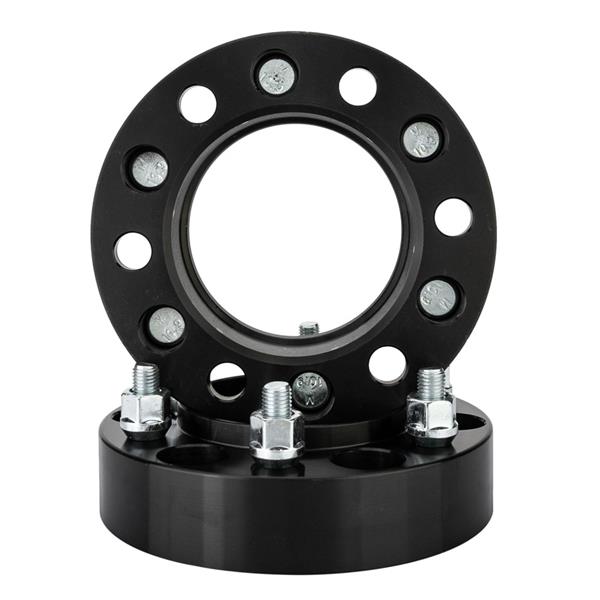 轮毂适配器-90-6x5.5-1.5"-106mm带台阶-12x1.5-黑盘白螺丝 12 BLACK OEM MAG LUG NUTS-4