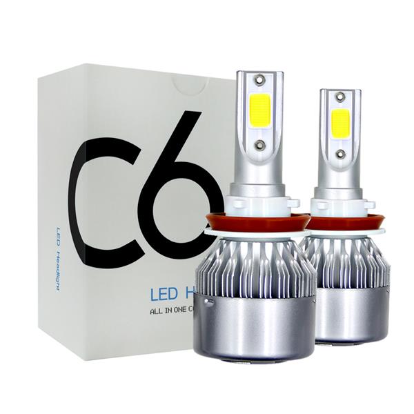 GZQP-LED车灯-1 Pair H11 Headlight Coversion LED Bulb Kit Low Beam White for 2011 Kia Sorento-1