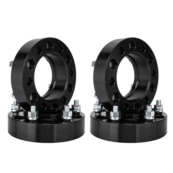 轮毂适配器-90-6x5.5-1.5"-106mm带台阶-12x1.5-黑盘白螺丝 12 BLACK OEM MAG LUG NUTS-8