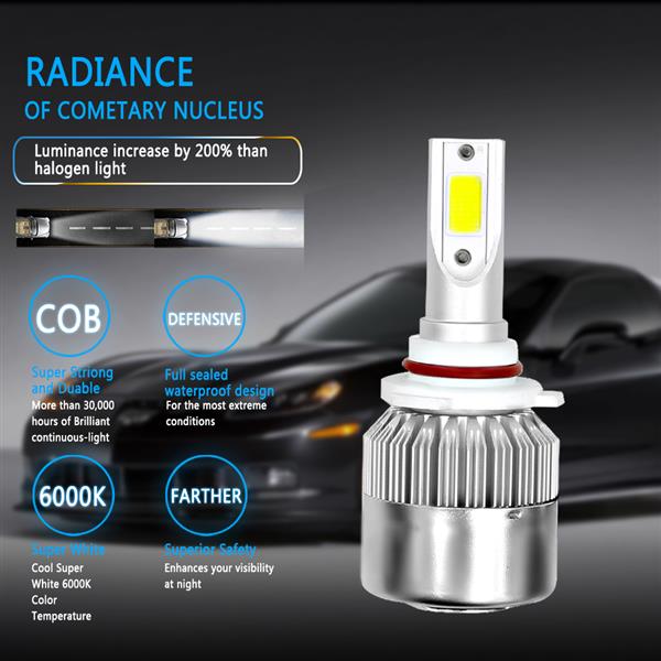 GZQP-LED车灯-1 Pair 9006 Headlight Coversion LED Bulb Kit Low Beam For 1996-1998 BMW 328i-11