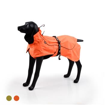 春季宠物户外雨披，中大型犬宠物雨衣轻薄透气款雨衣-荧光橘-L码