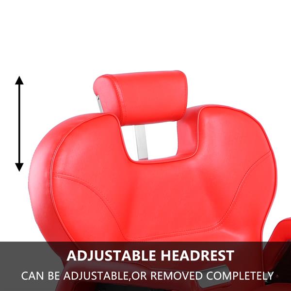 【HZ】HZ8702A经典理发大椅 红色（本产品将拆分成沙发和铁件两个包裹）-20