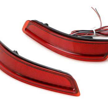 后杠灯 一对装 LED Rear Bumper Reflector Side Marker Lights For 2013-2018 Lexus GS ES (Red Lens)